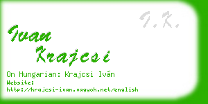 ivan krajcsi business card